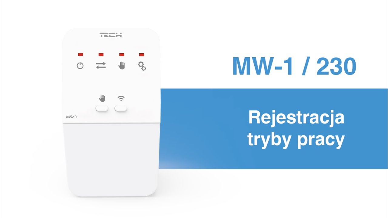 Rejestracja modułu wykonawczego MW-1 lub MW-1 230 i tryb pracy przekaźniki