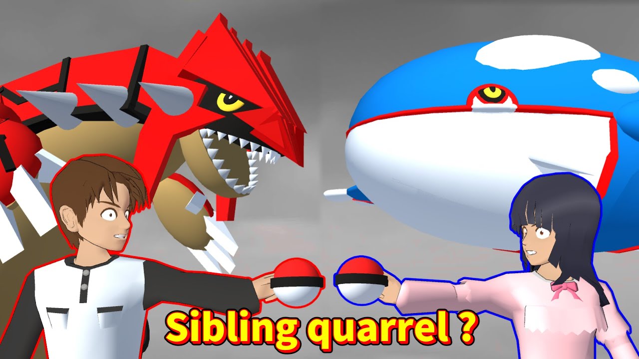 A post-apocalyptic Pokémon battle between siblings?!/兄妹喧嘩による世紀末ポケモンバトル！？【SAKURA School Simulator】