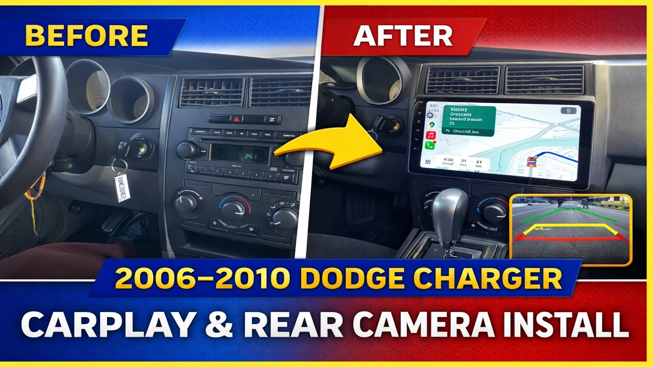 How to Install Apple CarPlay Head Unit & Backup Camera | Dodge Charger 2003–2010