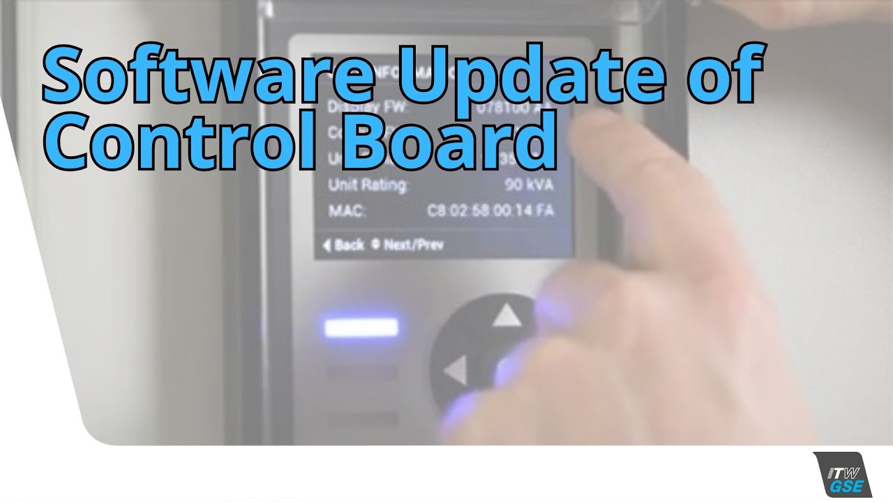 2400 Software Update of Control Board