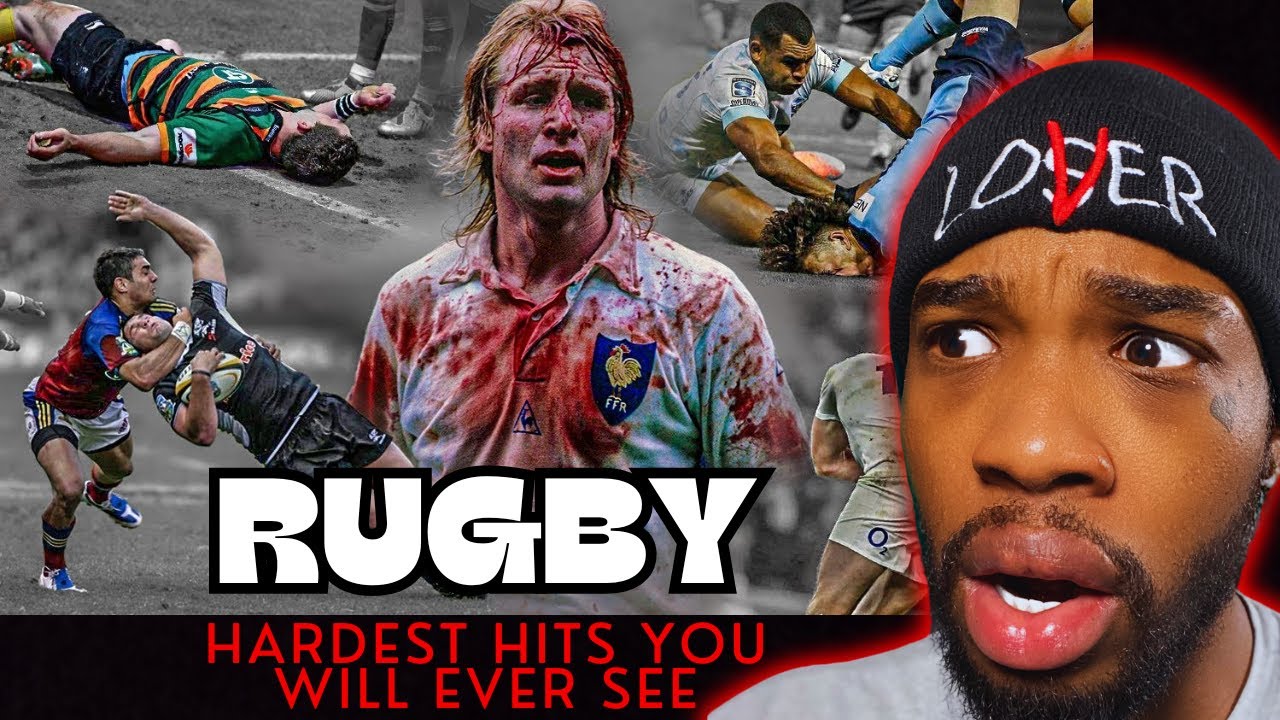 AMERICAN FIRST TIME WATCHING RUGBY BIGGEST HITS