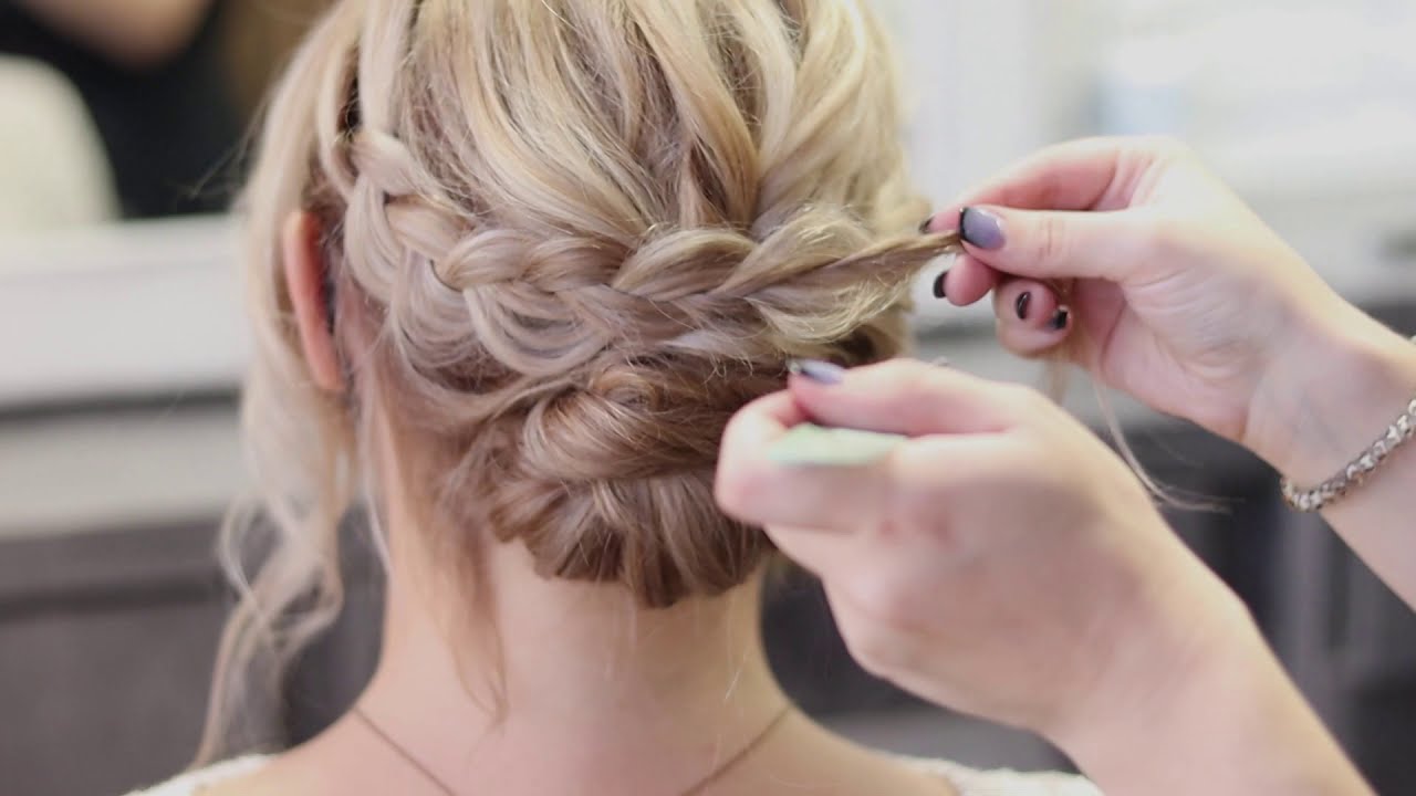 Low Bun Upstyle | Wedding Hair | Textured Braid | Salon 124 Group
