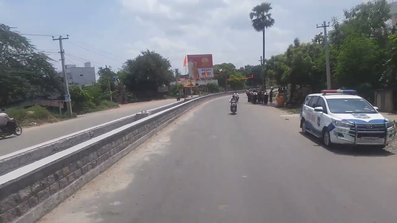 Bangarugadda miryalaguda Road divider construction tour