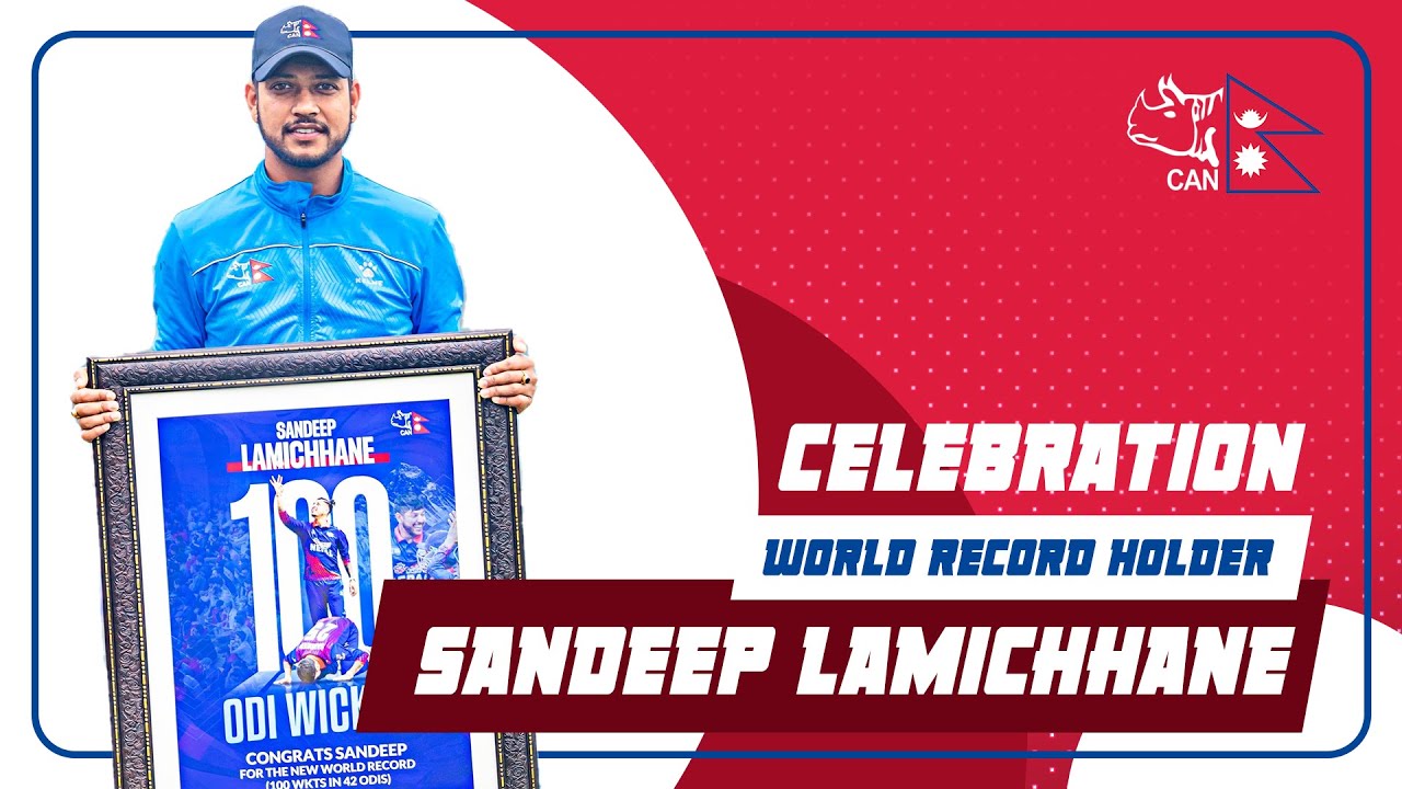 Sandeep Lamichhane's Emotional 100th ODI Wicket Celebration | CAN with Heartfelt Congratulations