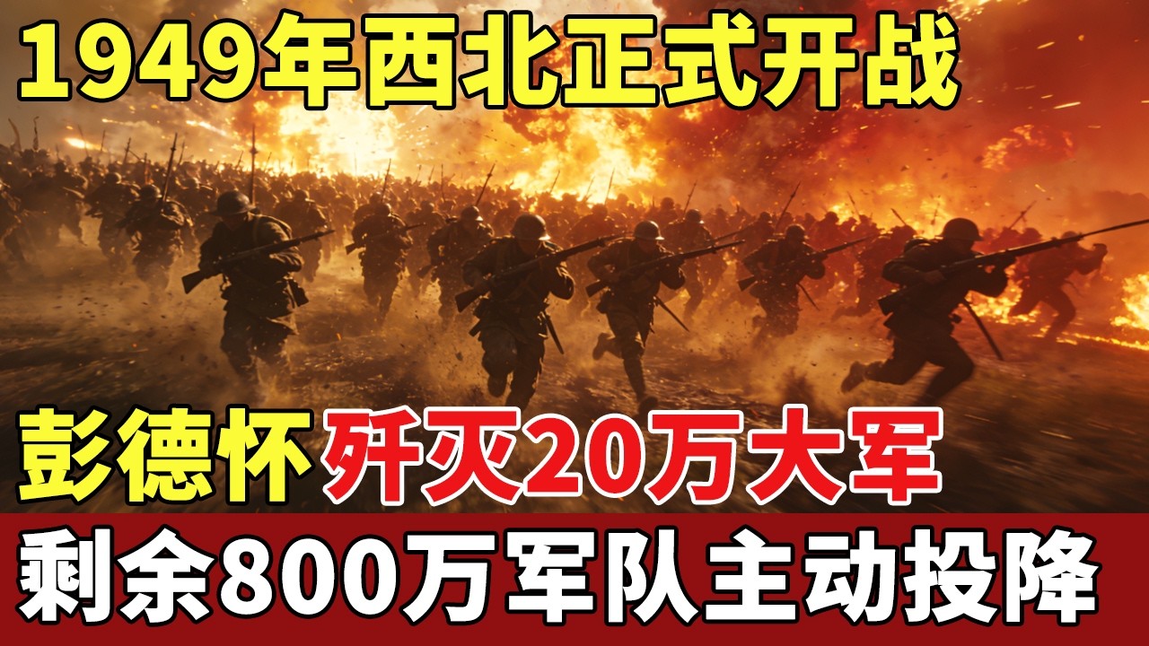 1949年西北正式开战，彭德怀仅用2万步兵，歼灭胡宗南20万大军，剩余800万军队主动投降【历史档案】