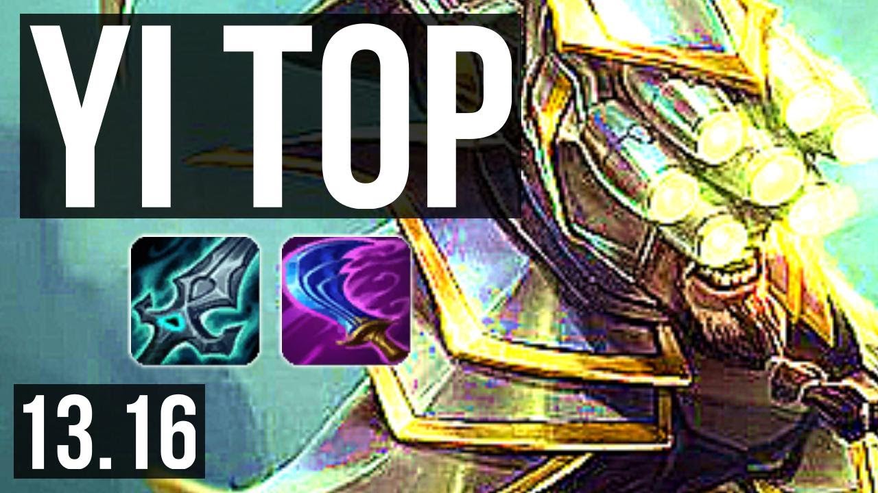 YI vs AATROX (TOP) | 11/1/4, 1.7M mastery, Legendary, 700+ games | KR Master | 13.16