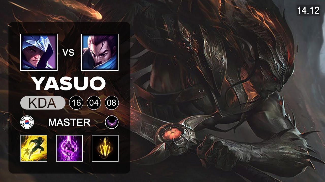Yasuo vs Talon Mid - KR Master - Patch 14.12 Season 14