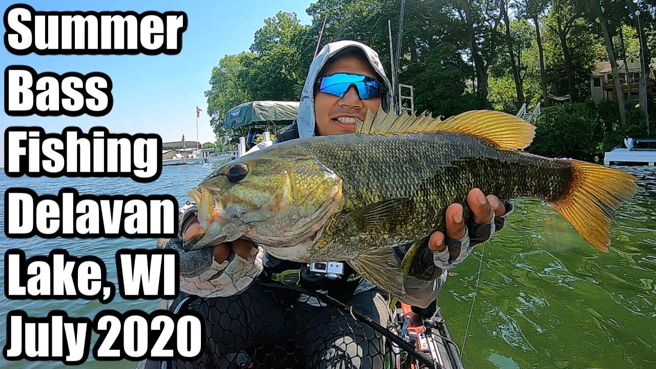 Summer Bass Fishing At Delavan Lake, WI July 2020