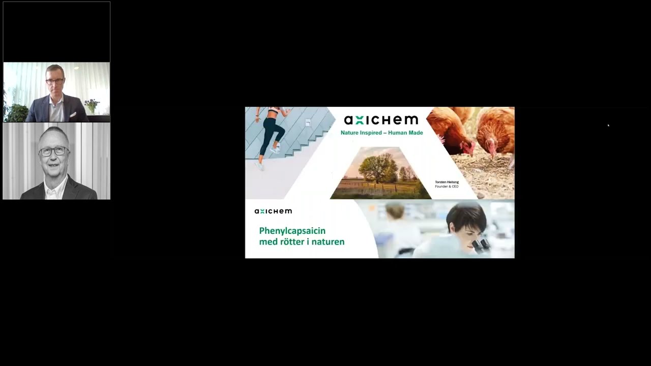aXichem investerarpresentation av VD Torsten Helsing den 16 mars 2023