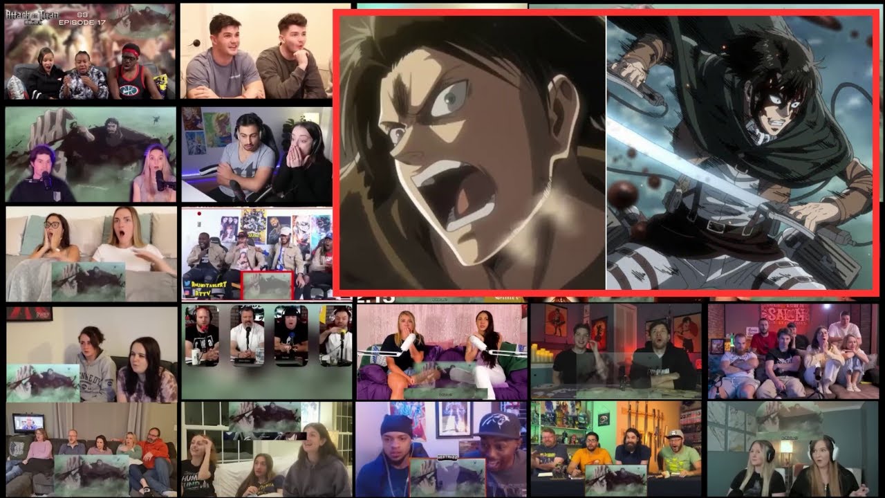 Levi vs Beast Titan | EPIC Reaction Mashup | Attack on Titan 3x17 &ldquo;Hero&rdquo;
