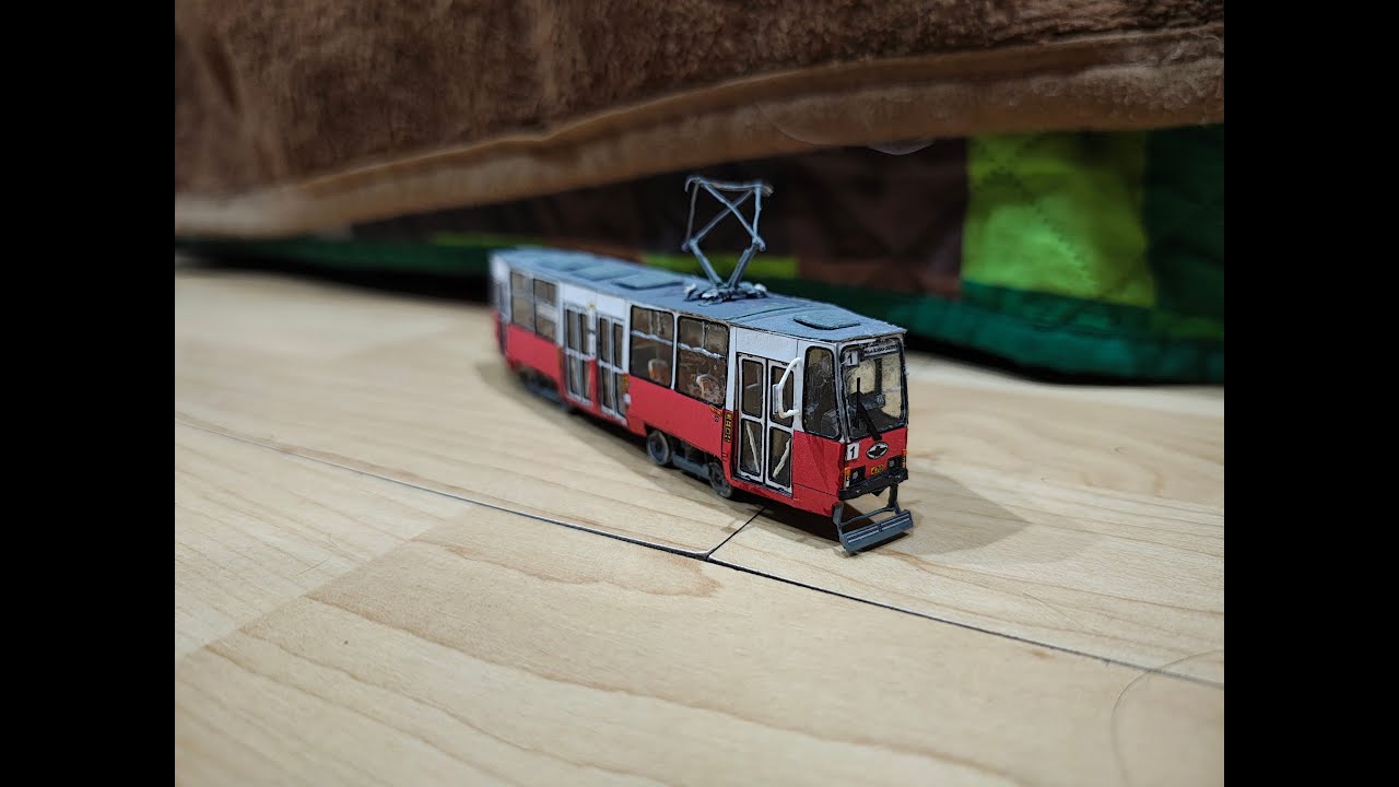 Tramwaje Śląskie/Transport GZM 105Na #470 Modelik Model Kartonowy 1/87 Relacja Modelarstwo Kartonowe