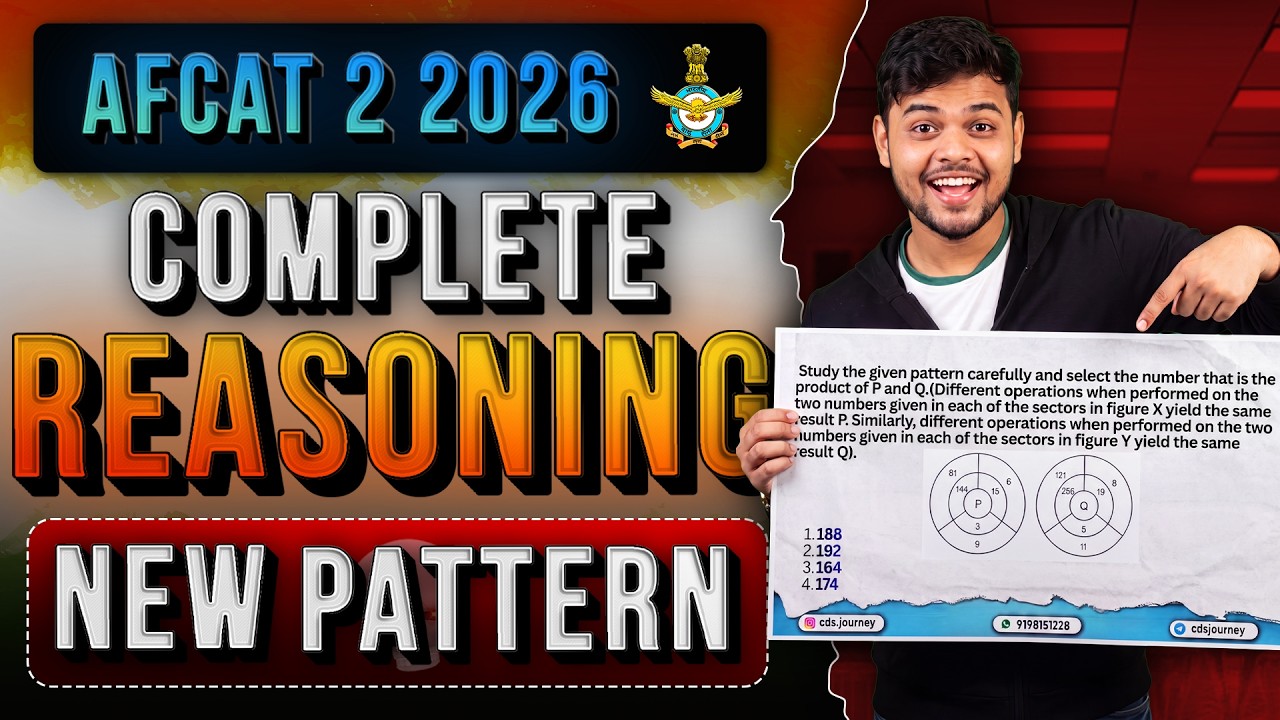 Complete Reasoning for AFCAT 2 2026| AFCAT New Pattern Reasoning. AFCAT Reasoning .