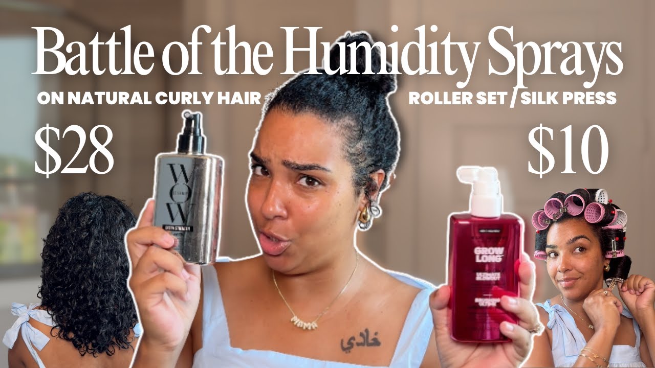 Frizz and Humidity Proof Hair?! Can this $10 spray do the job?! Roller Set + Blow Out + Silk Press