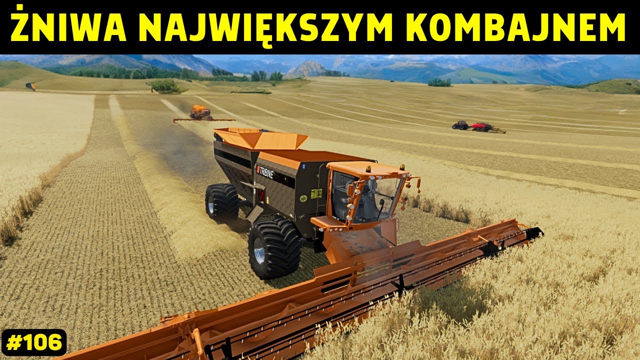 OGROMNE ŻNIWA największym kombajnem na świecie - TRIBINE T1000 👉 0$ START na NO MAN'S LAND #106