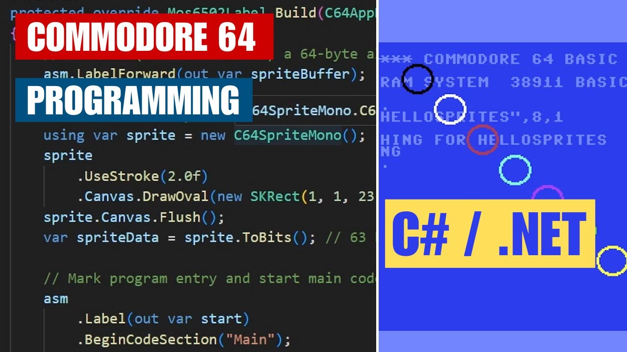RetroC64  - Programming the Commodore 64 with C# and .NET in Visual Studio Code