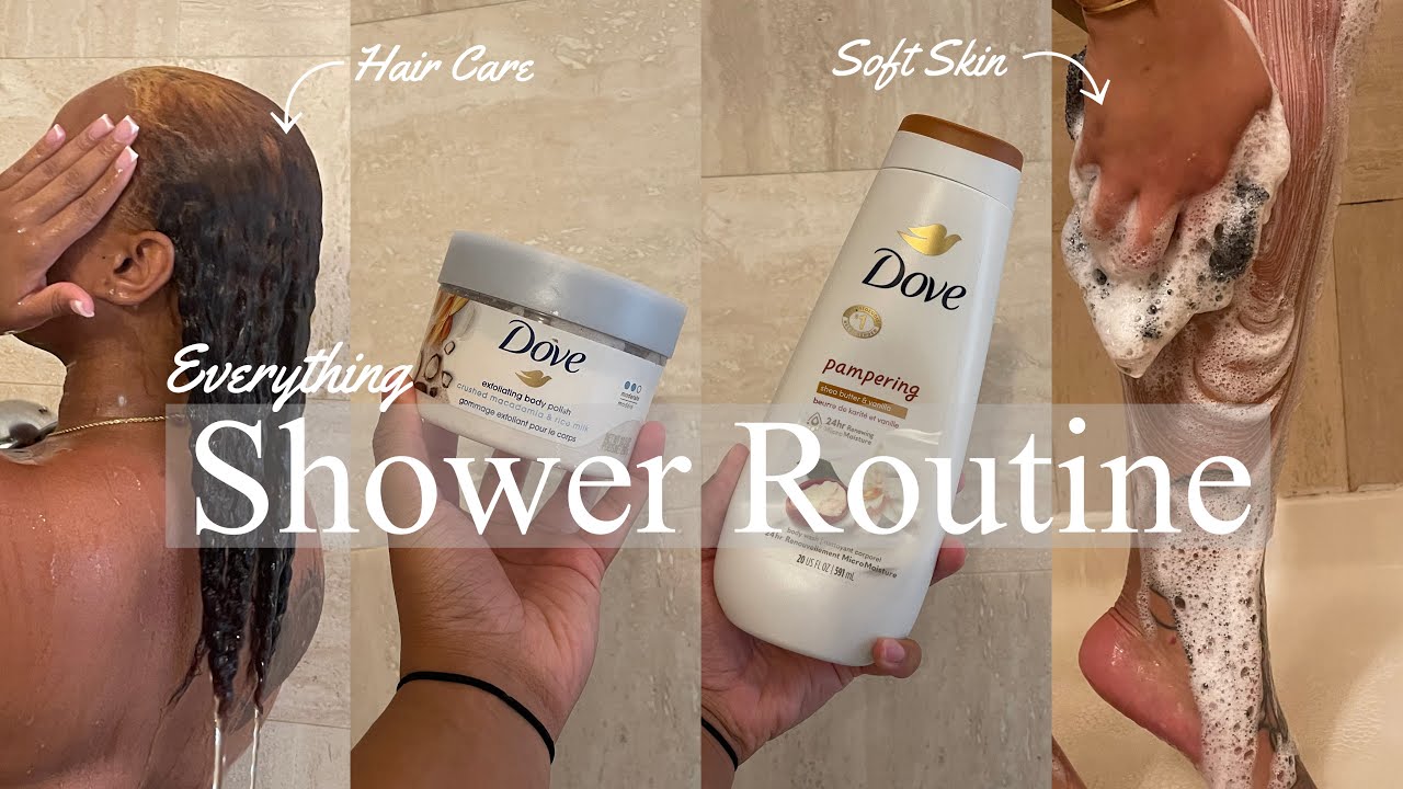 EVERYTHING SHOWER ROUTINE |FEMININE HYGIENE, BODY, SKINCARE, MAKEUP & NATURAL BLONDE HAIR CARE