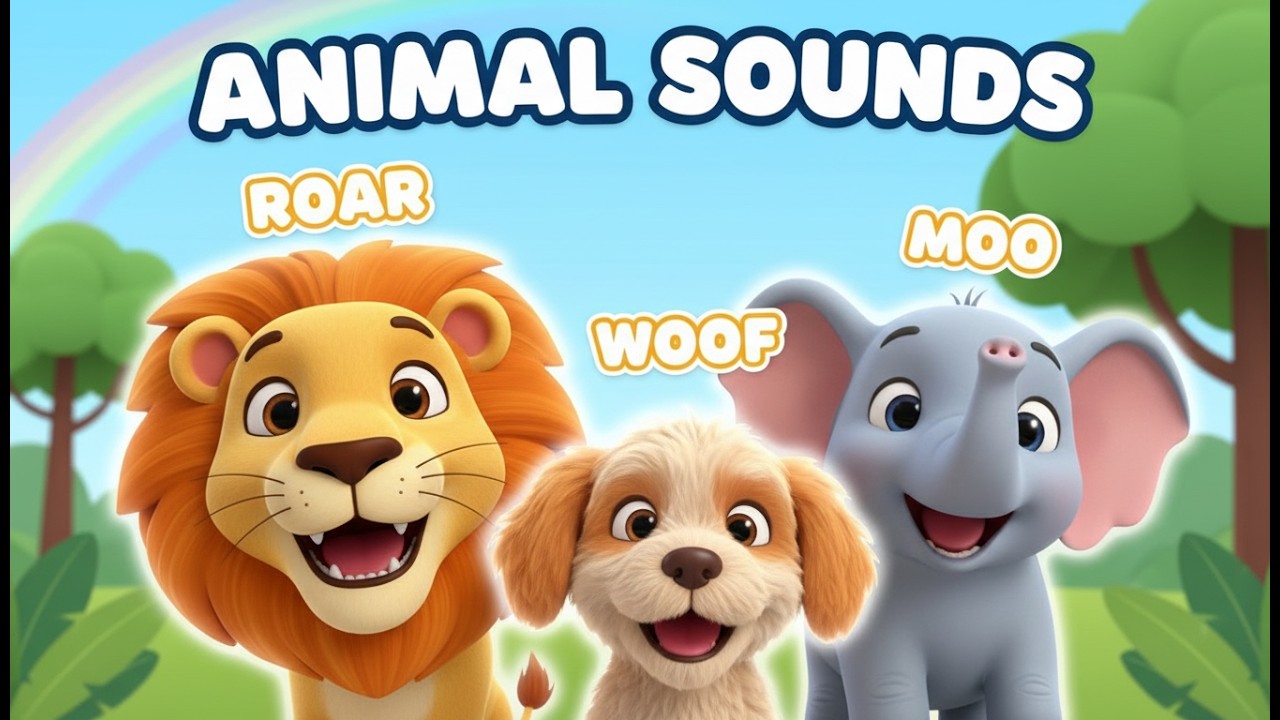 Animal Sounds Song | Learn Animal Voices for Kids 4K | Fun Kids Learning Song