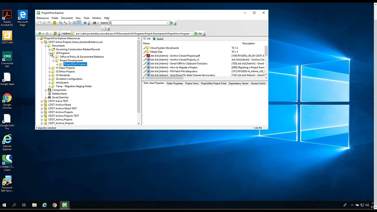 ProjectWise for CDOT Part 2 - Login using ProjectWise Explorer