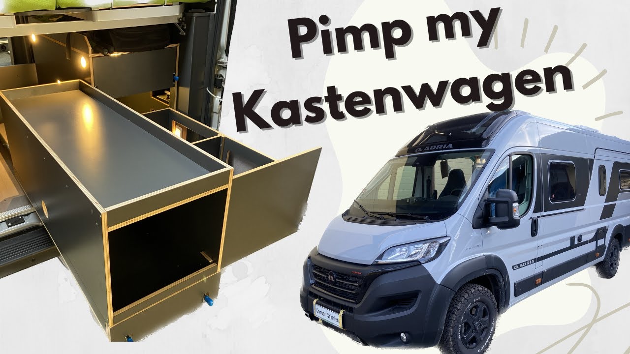 Pimp my Camper - Camperumbau- doppelter Heckauszug und Schrankbeleuchtung im Adria Kastenwagen