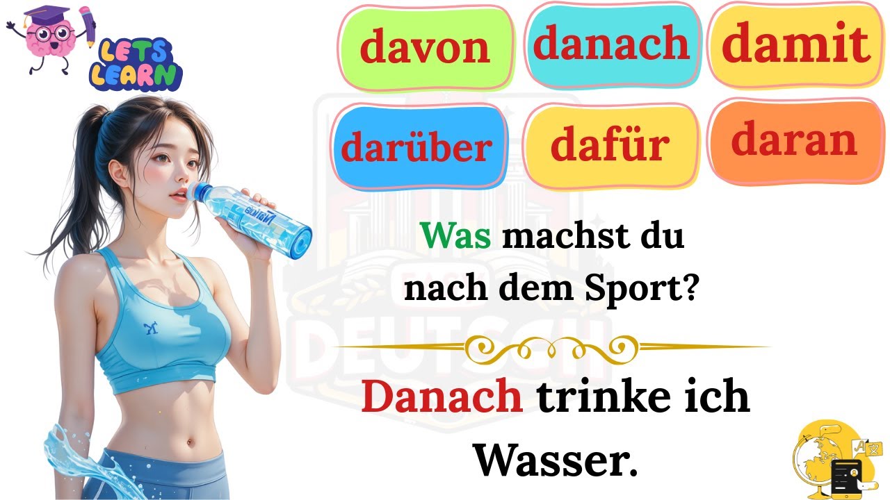 🔢 100 Fragen & Antworten auf Deutsch: Pronominaladverbien im Alltag | B1 Kurs 📚