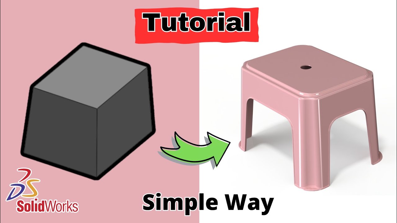 С легкостью создавайте потрясающие пластиковые табуреты в SolidWorks