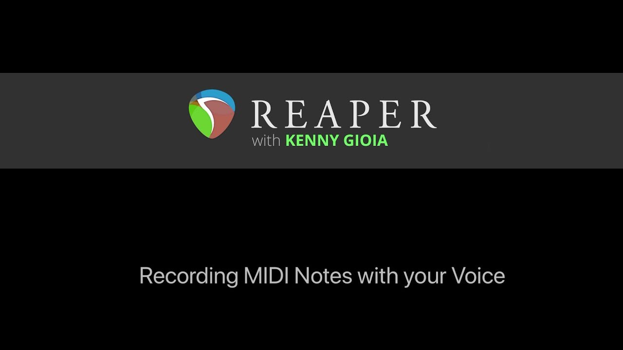Recording MIDI Notes with your Voice in REAPER