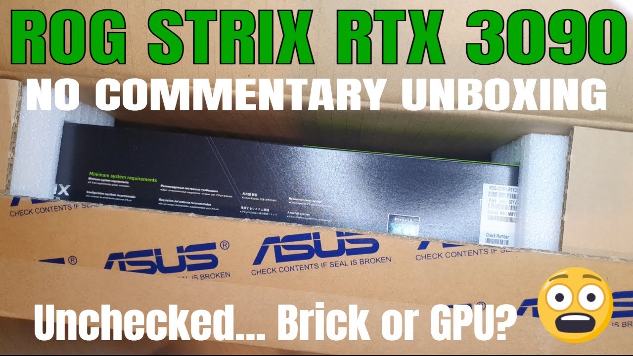 Geforce RTX 3090 Asus Rog Strix OC Edition - Unboxing of intact parcel from Germany, no commentary