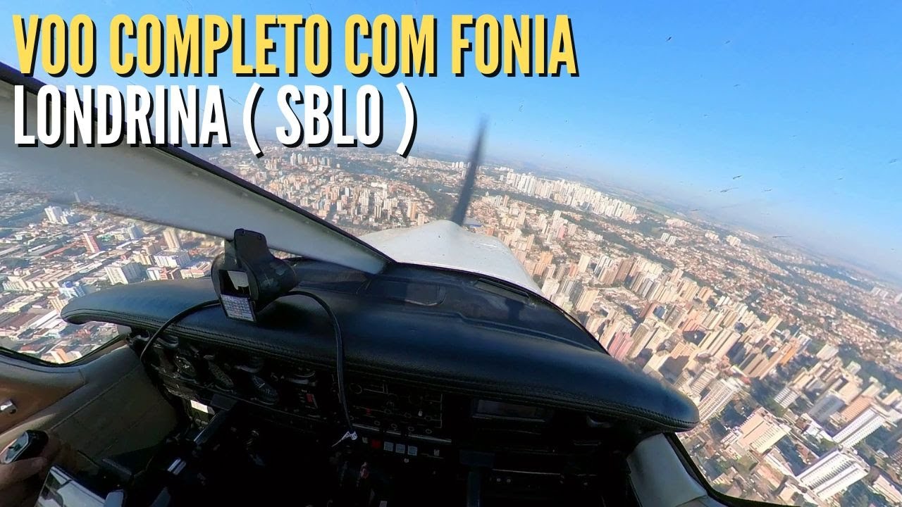 Voo completo com fonia para Londrina PR ( SBLO ). Meu primeiro voo para aeroporto controlado