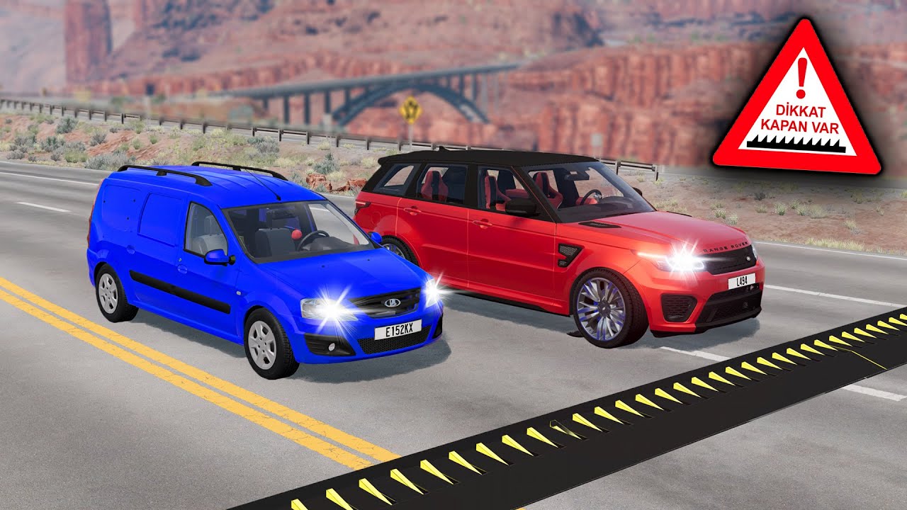 ARABALARI ÇOK HIZLI KAPANDAN GEÇİRDİM // BeamNG.drive // beamng speed bumps