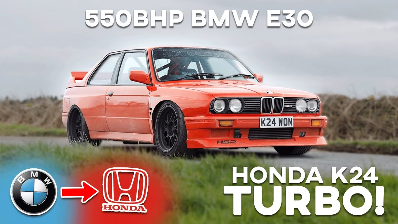 The CRAZIEST BMW E30 EVER *Honda K24 Engine Swap w/ MASSIVE Turbo!*