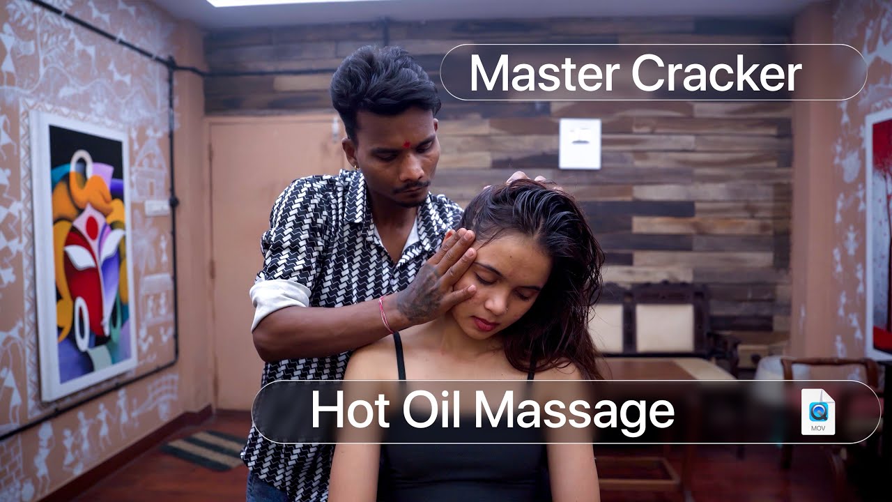 Master Cracker Champoor Oil Head Massage ASMR Indian Massage