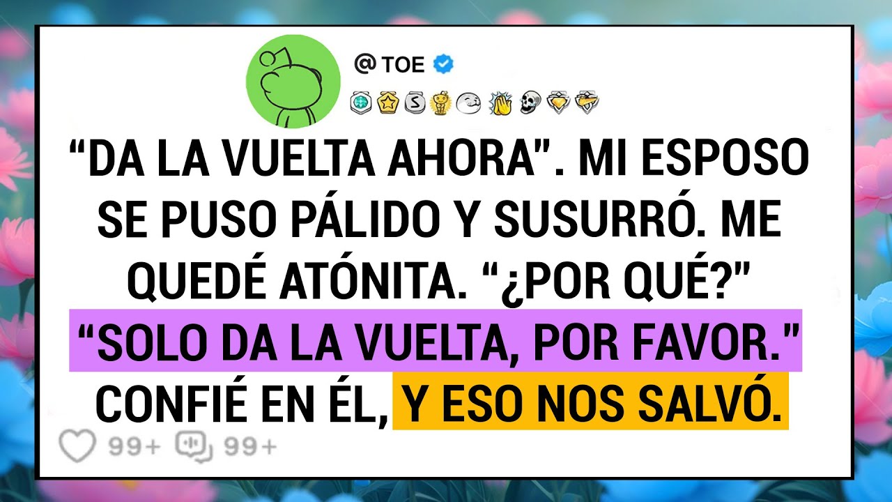 “Da La Vuelta Ahora”. Mi Esposo Se Puso Pálido Y Susurró. Me Quedé Atónita. “¿Por Qué?” “Solo Da...