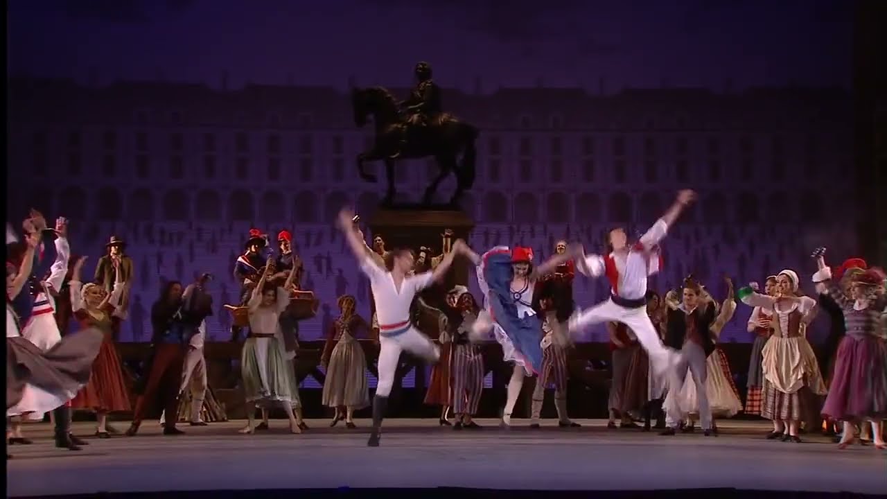 Osipova, Vasiliev and Savin (Bolshoi Ballet) in the Basque Dance: Les Flammes de Paris