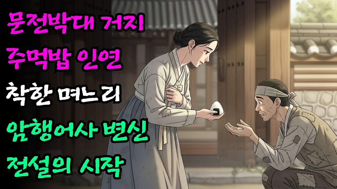 문전박대당하던 거지에게 몰래 주먹밥을 쥐여준 며느리가 암행어사가 되어 나타난 거지에게 받은 충격적인 선물 | 야담 수면동화