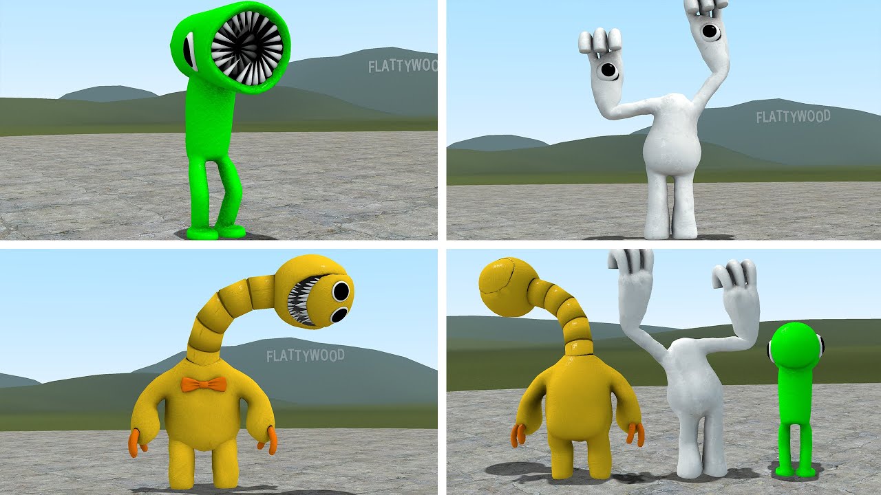 I BECAME NEW ROBLOX RAINBOW FRIENDS 7 LIME, WHITE, ORANGE YELLOW In Garry's Mod!