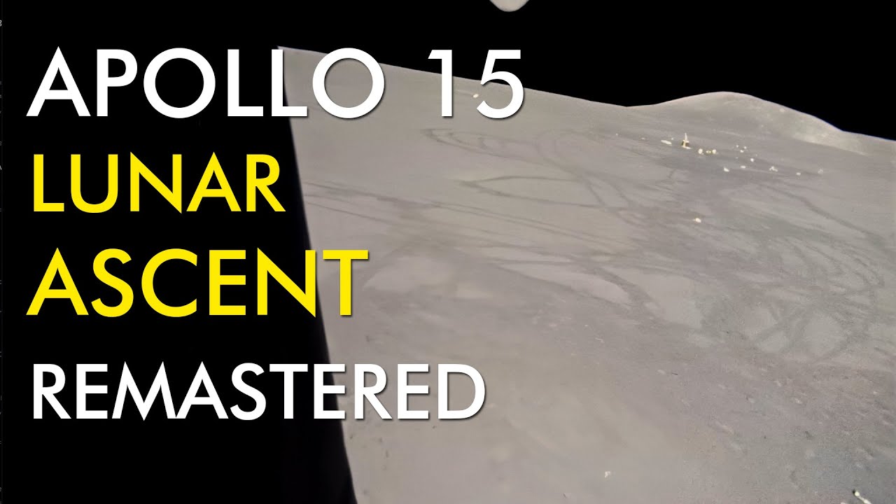 Apollo 15 Lunar Ascent - Upscaled and Interpolated to 60FPS