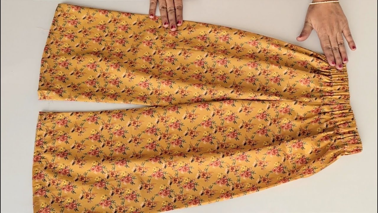 Kids Palazzo Pant Cutting and stitching | Kids Pant trouser cutting and stitching
