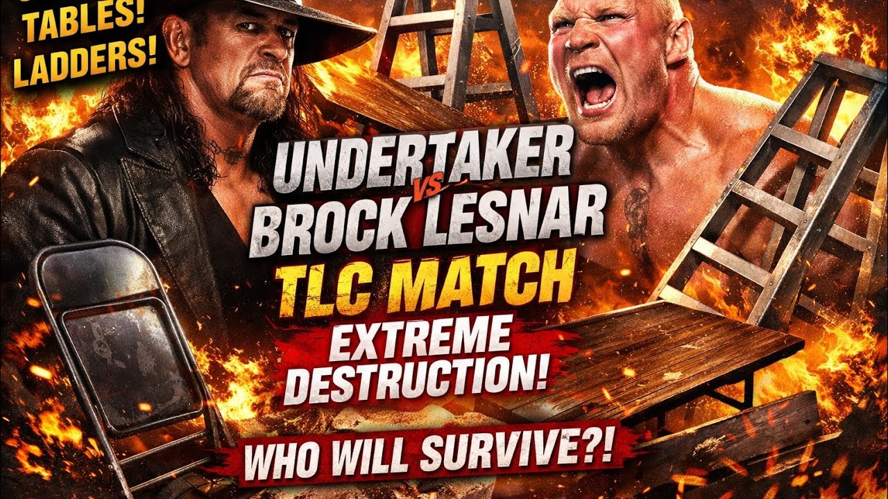 UNDERTAKER DESTROYS BROCK LESNAR! 😱 Brutal TLC Table Finish | WWE 2K22