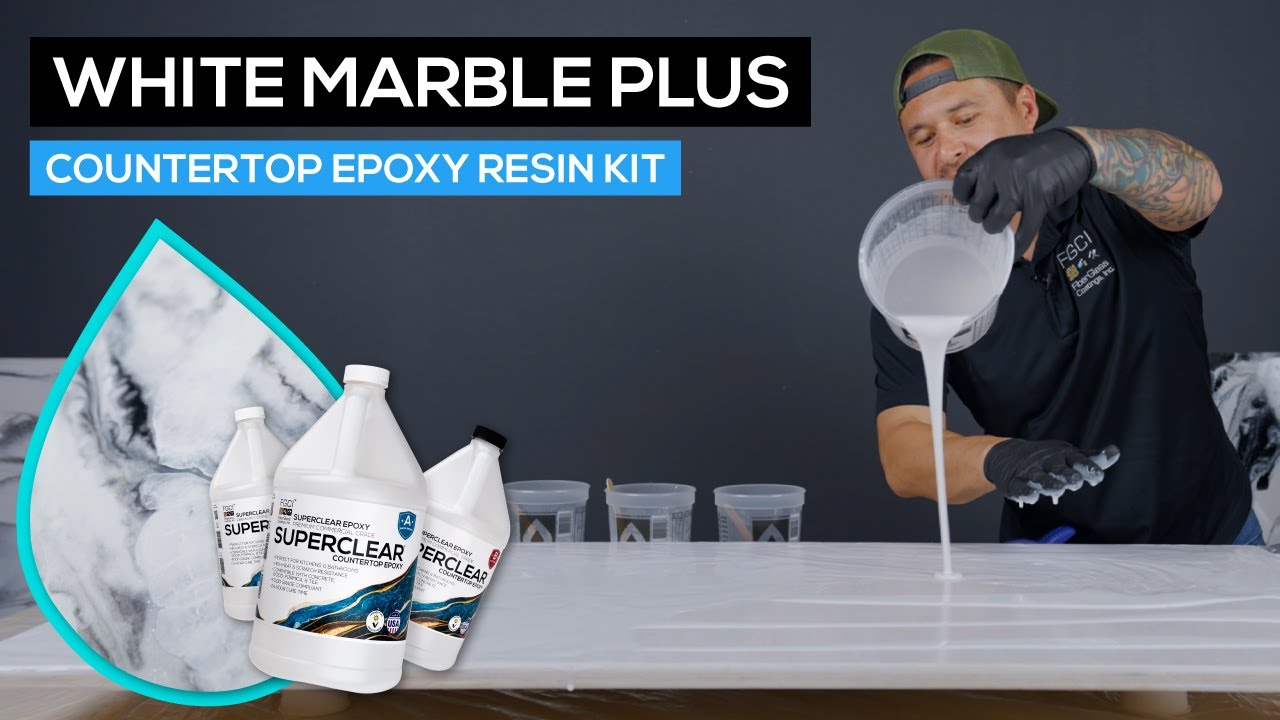 White Marble Plus Countertop Epoxy Kit - Superclear Epoxy Systems