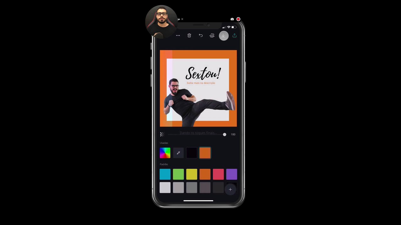 Aula de Canva: Foto com Fundo Transparente com Borda Colorida
