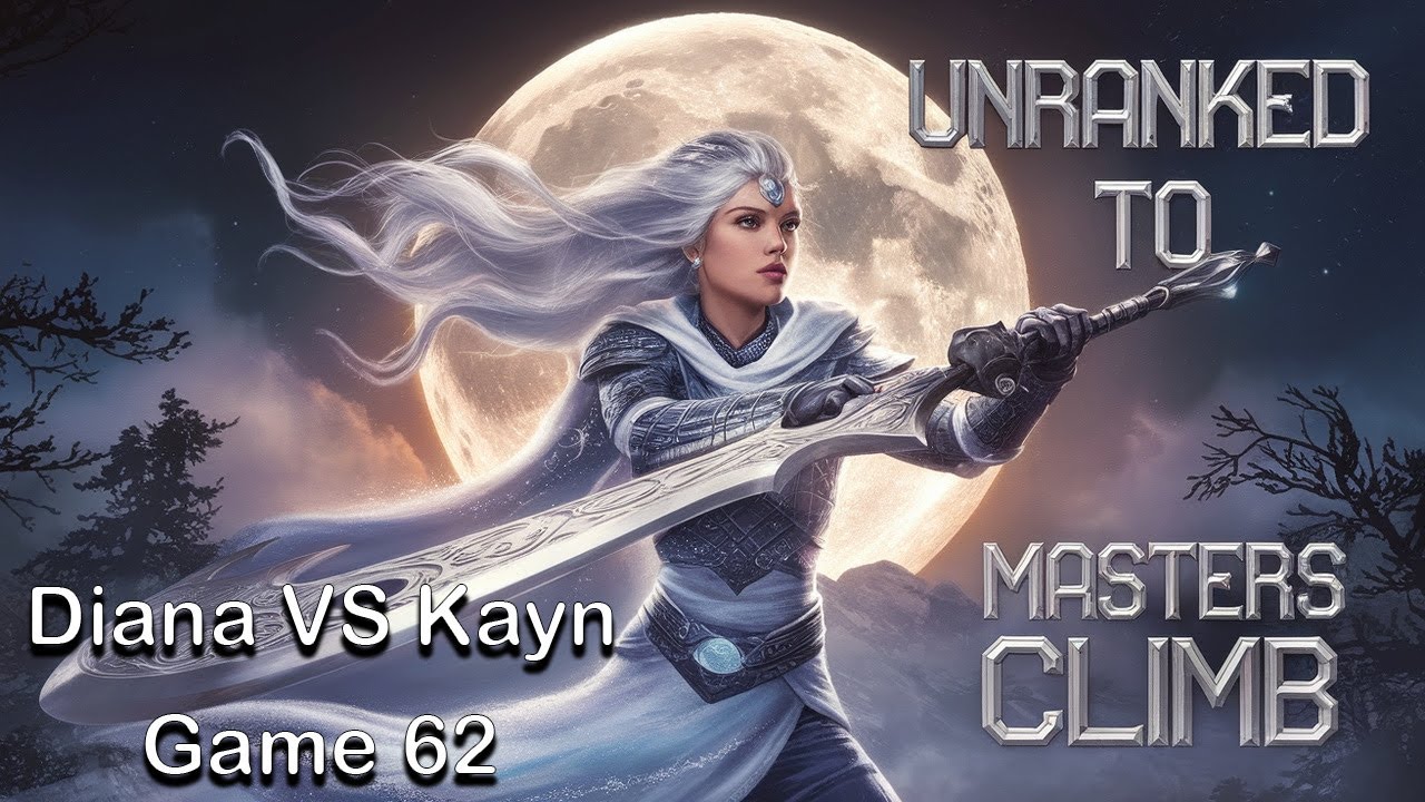 Unranked To Masters - Game 62 - Diana VS Kayn - Sett Makes Game To Easy - Plat MMR