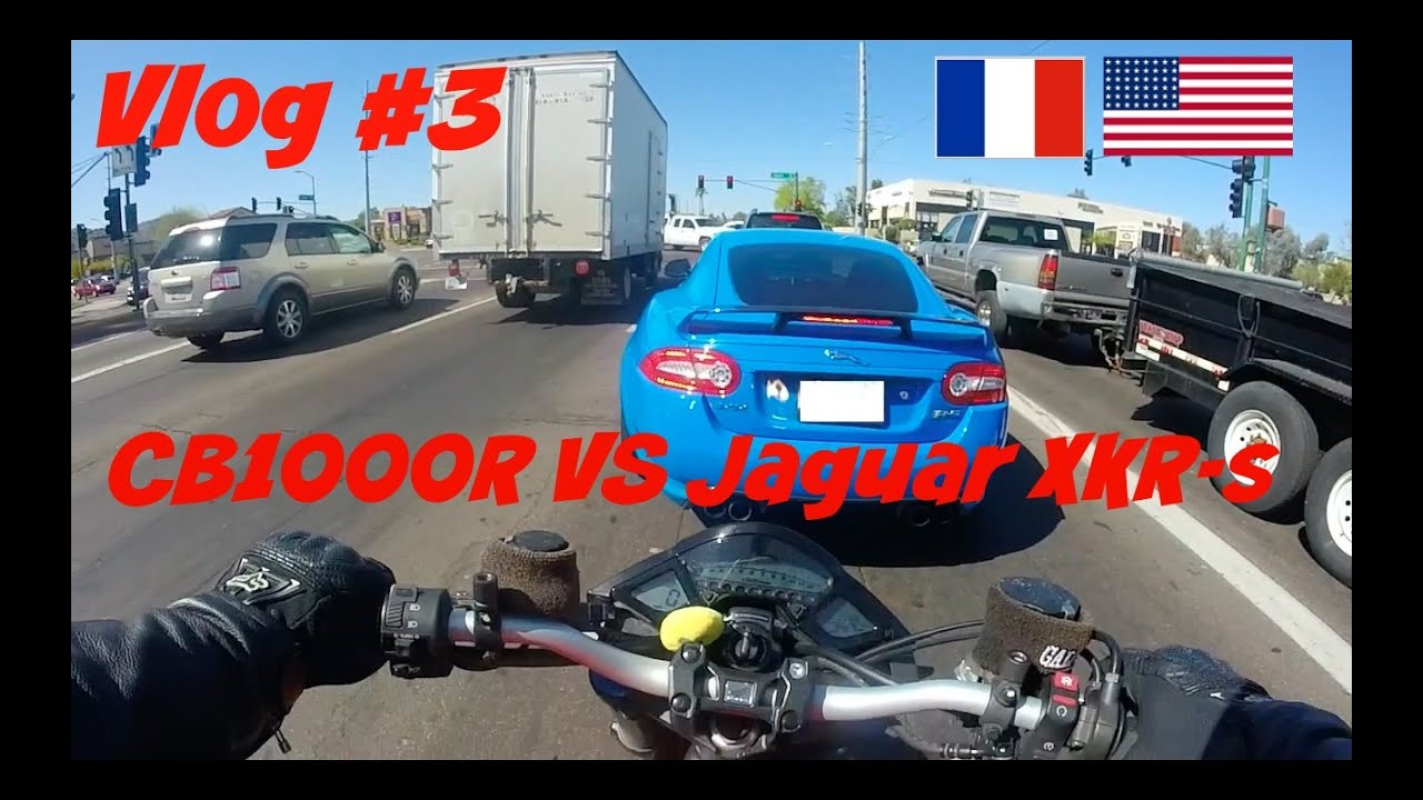 CB1000R VS JAGUAR XKR-S Motovlog Fran&ccedil;ais