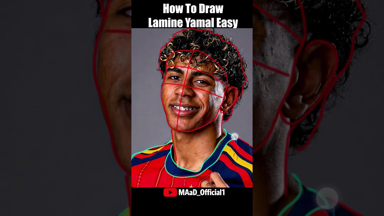 how to draw Lamine Yamal from World Cup 2026 #art #MAaDedits #drawing #viral #sketch