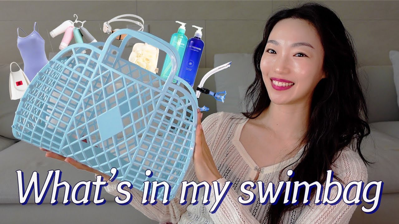 ✔️안보면 후회하는 왓츠인마이스윔백💎 실내수영장🙆🏻‍♀️, 물놀이🐠 | 선젤리백, 힌자백, 수영복 추천, 수영꿀템, 수영가방 추천, etc.💕