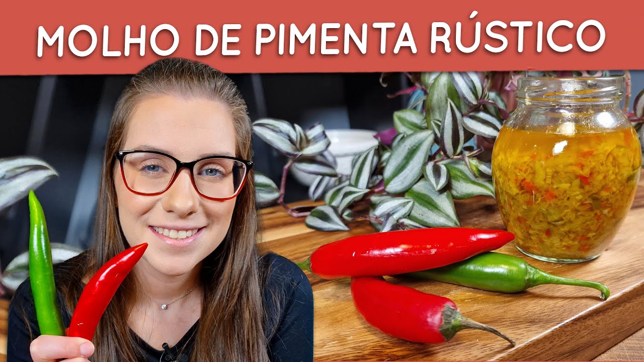 Molho de pimenta caseiro rústico, delicioso!