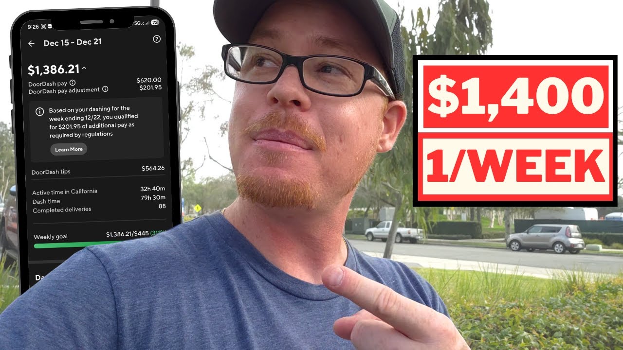 1440 долларов за неделю, доставляя еду.