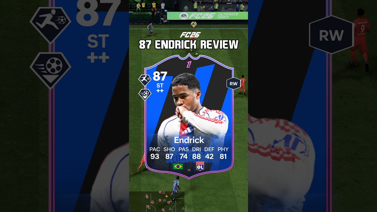 87 POTM Endrick Review 🤩 EVOs will fix his passing! #shorts #fc26 #potm #endrick #brasil #sbc