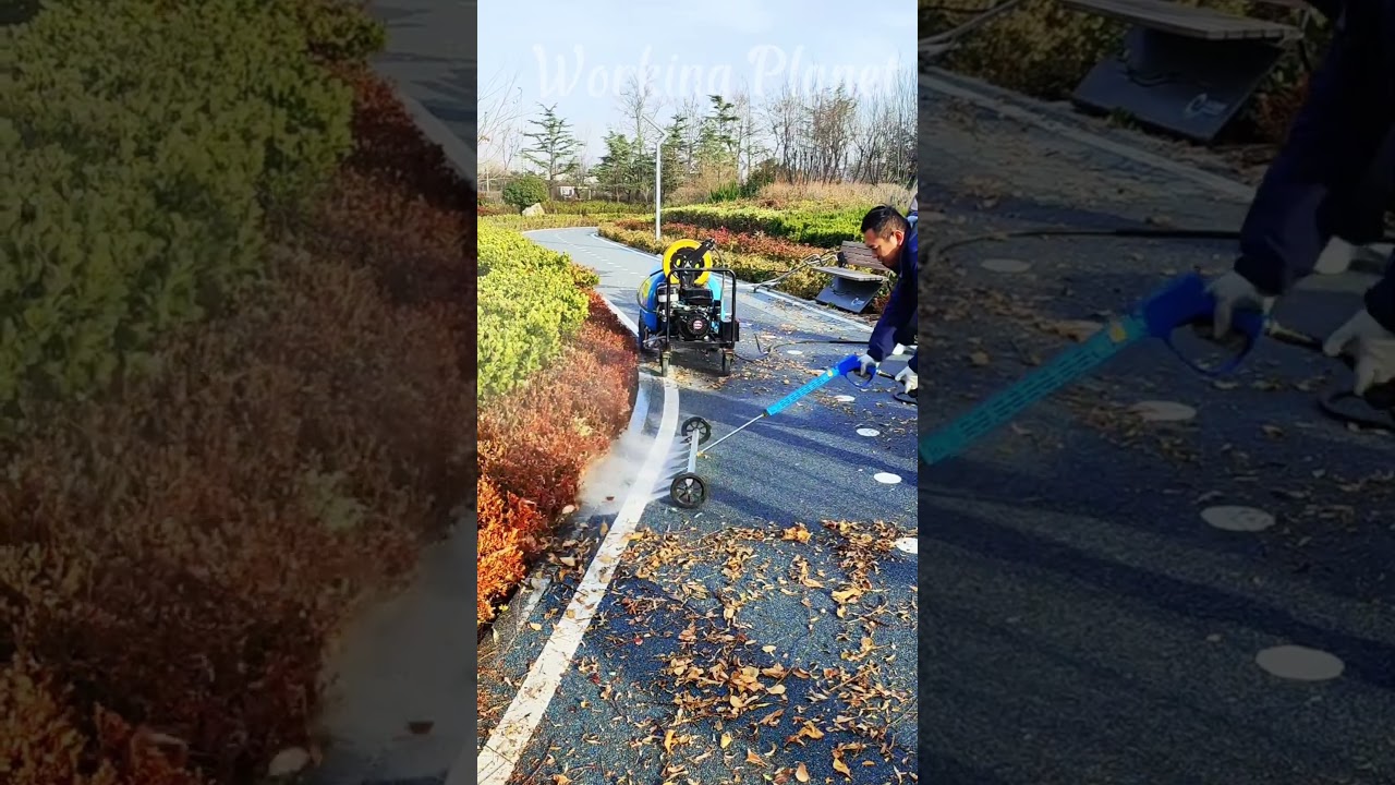 SATISFYING Way Municipal Workers CLEAR Miles of Leaves Fast 🍁