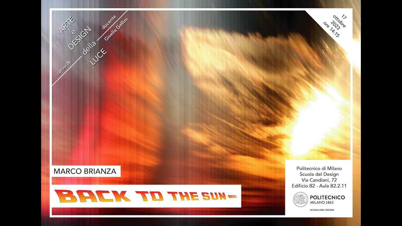 Arte e Design della Luce | Marco Brianza - Back to the sun