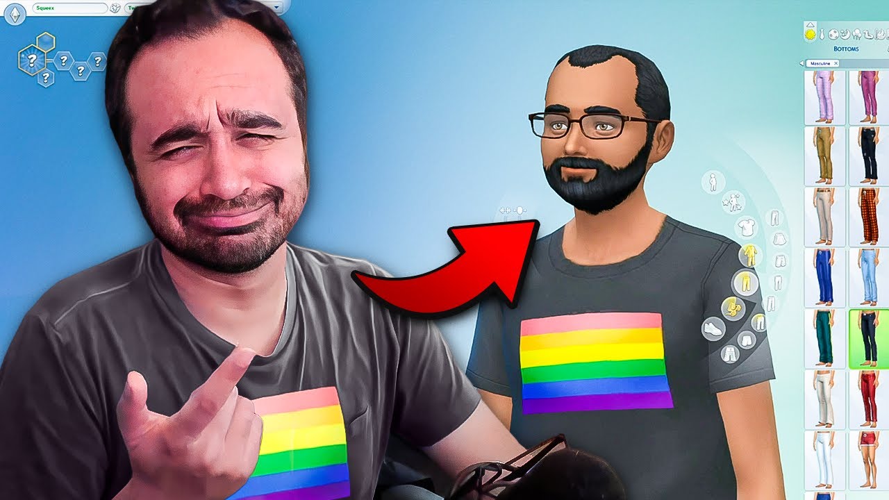 Squeex makes the COOLEST Sims character he can think of... (and it's himself)